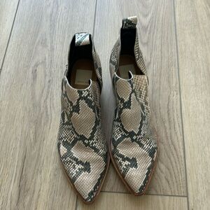 Dolce Vita Snakeskin Ankle Booties